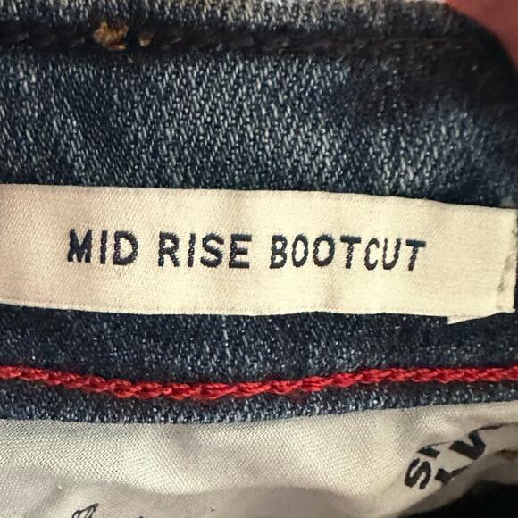 Tommy Jeans Mid Rise Bootcut Jeans Size 2 Waist 26 - Picture 7 of 8